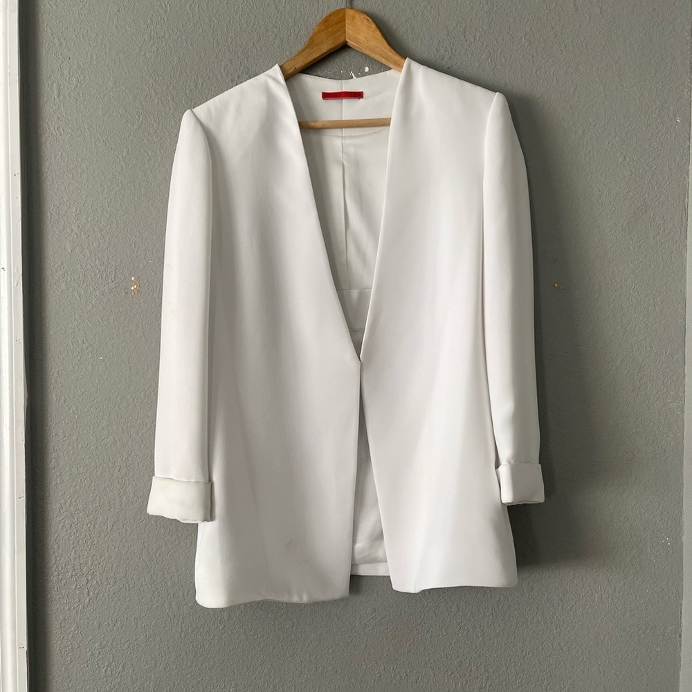 Alice + Olivia Classic White Blazer